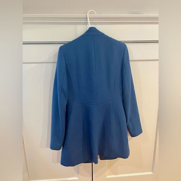 Reiss Wool Blend Pea Coat Royal Blue Size Small - Picture 5 of 7